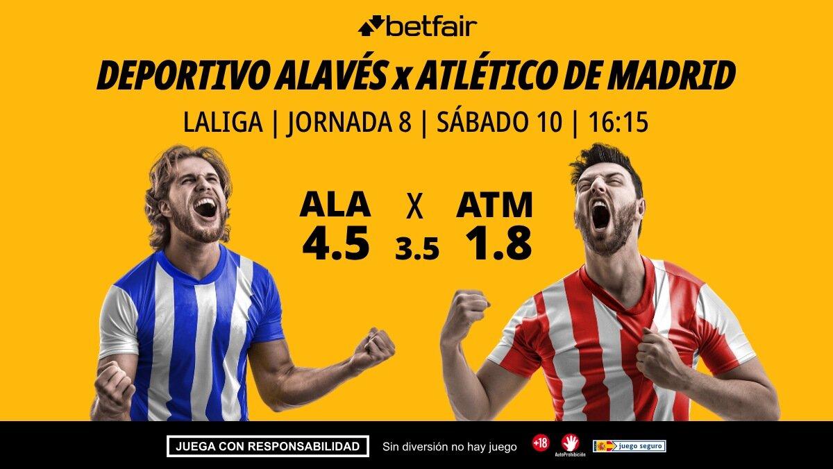 Deportivo Alavés - Atlético de Madrid: alineaciones, horario, dónde ver, pronósticos y estadísticas